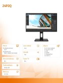 Monitor 23.8 cali 24P2Q IPS DP DVI HDMI USB Pivot