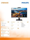 Monitor 275B1H 27 cali IPS DVI HDMI DP Pivot Webcam