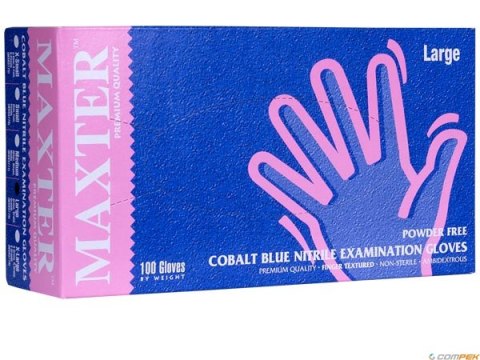Rękawice nitrylowe M (100) niebieskie bezpudrowe 8%VAT