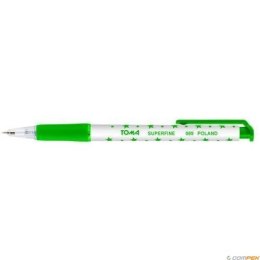 Długopis AUTOMAT SUPERFINE z supercienką końcówką, 0,5mm zielony TO-069 Toma
