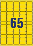 Etykiety żółte neonowe L7651Y-25 38,1x21,2 25ark Usuwalne Avery Zweckform (X)