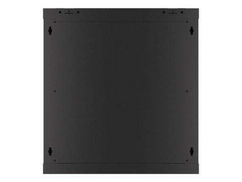 Szafa instalacyjna wisząca 19 12U 600X450mm czarna (drzwi szklane)