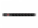 Listwa zasilająca Rack PDU 19" 1U 10A 7X 230V PL 2m czarna C14