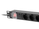 Listwa zasilająca Rack PDU 19 1U 16A 8X schuko 2M czarna