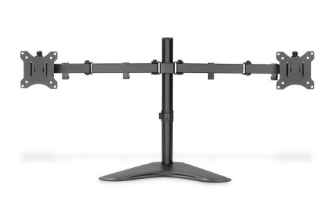 Stojak biurkowy podwójny z zaciskiem 2xLCD max. 32" max. Obciążenie 2x 8kg uchylno-obrotowy czarny Stojak biurkowy podwójny z zaciskiem 2xLCD max. 32" max. Obciążenie 2x 8kg uchylno-obrotowy czarny
