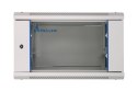 Szafka wisząca rack 4U 600x450 szara szklane drzwi