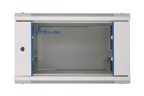 Szafka wisząca rack 4U 600x450 szara szklane drzwi