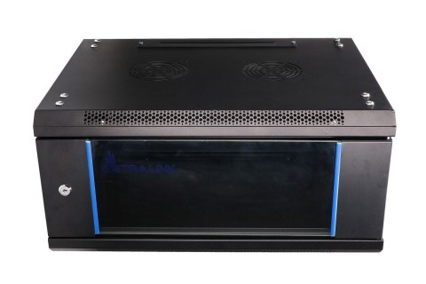Szafka wisząca rack 4U 600x600 czarna szklane drzwi Szafka wisząca rack 4U 600x600 czarna szklane drzwi