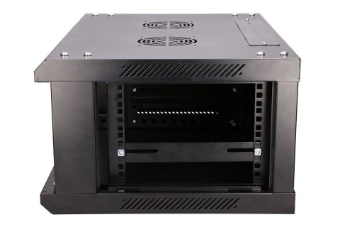 Szafka wisząca rack 4U 600x600 czarna szklane drzwi Szafka wisząca rack 4U 600x600 czarna szklane drzwi