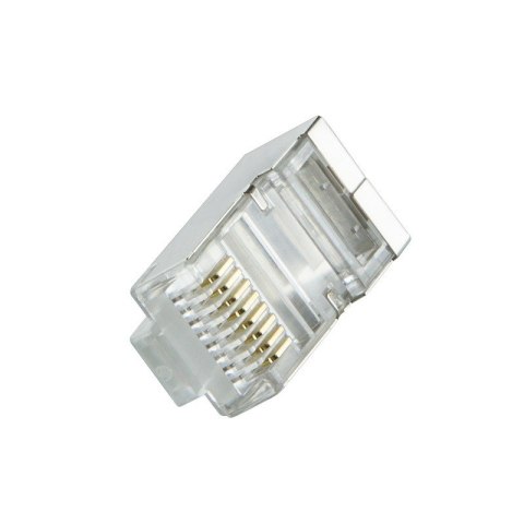 Wtyki RJ45 CAT.6 100szt. ekranowane z osłoną, czarne