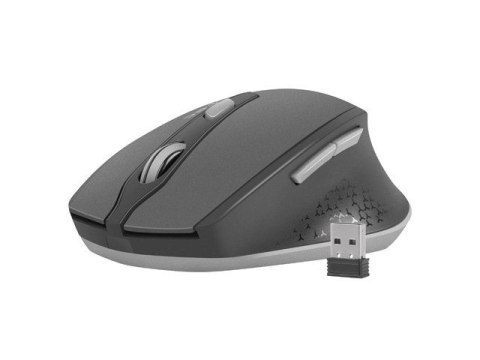 Mysz bezprzewodowa Siskin 2400DPI czarno-szara z cichym klikiem Mysz bezprzewodowa Siskin 2400DPI czarno-szara z cichym klikiem