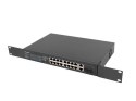 Przełącznik Switch 16X100MB POE+/2XCombo niezarządzalny rack 19 cali Gigabit Ethernet 150W