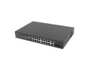 Przełącznik Switch 16X100MB POE+/2XCombo niezarządzalny rack 19 cali Gigabit Ethernet 250W