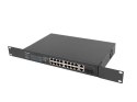 Przełącznik Switch 16X100MB POE+/2XCombo niezarządzalny rack 19 cali Gigabit Ethernet 250W