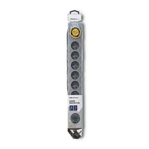Listwa antyprzepięciowa Quick Switch, 8 gniazd, 1,8m, szara Listwa antyprzepięciowa Quick Switch, 8 gniazd, 1,8m, szara