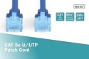 Patch cord U/UTP kat.5e PVC 0,5m niebieski