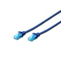 Patch cord U/UTP kat.5e PVC 2m niebieski