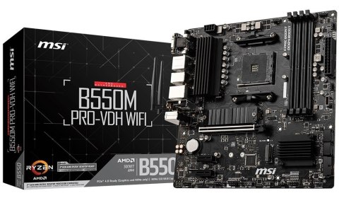 Płyta główna B550M PRO-VDH WIFI AM4 4DDR4 HDMI/DP/VGA M.2 mATX