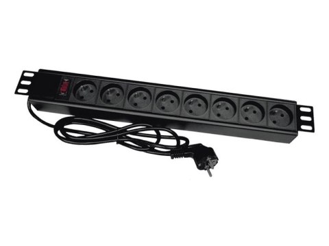 Listwa zasilająca 19" 8xCEE 7/5 wtyk CEE 7/7 Listwa zasilająca 19" 8xCEE 7/5 wtyk CEE 7/7