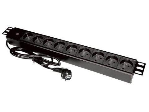 Listwa zasilająca 19" 9xCEE 7/5 wtyk CEE 7/7 Listwa zasilająca 19" 9xCEE 7/5 wtyk CEE 7/7