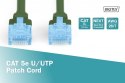 Patch cord U/UTP kat.5e PVC 3m zielony