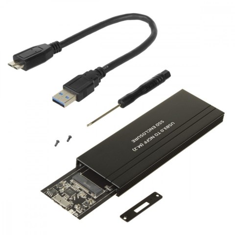 Obudowa dysku twardego USB 3.0 dla dysków twardych M.2 SDD NGFF Maclean MCE582 Obudowa dysku twardego USB 3.0 dla dysków twardych M.2 SDD NGFF Maclean MCE582