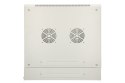 Szafka wisząca rack 9U 600x600 szara dwusekcyjna