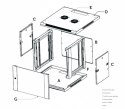 Szafka wisząca rack 9U 600x600 szara metalowe drzwi