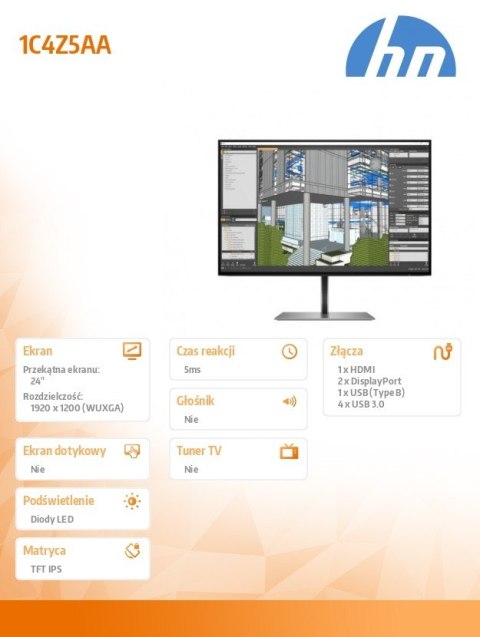 Monitor 24 cale Z24n G3 WUXGA Display 1C4Z5AA Monitor 24 cale Z24n G3 WUXGA Display 1C4Z5AA