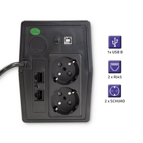 Zasilacz awaryjny UPS | 450VA | 240W | LCD | USB | RJ45 Zasilacz awaryjny UPS | 450VA | 240W | LCD | USB | RJ45