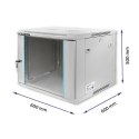 Szafa RACK 19 cali | 9U | 600 x 600 x 500