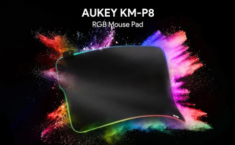 KM-P8 RGB M gamingowa podkładka pod mysz | 450x400x4mm | wodoodporna | gumowany spód | 11 efektów świetlnych KM-P8 RGB M gamingowa podkładka pod mysz | 450x400x4mm | wodoodporna | gumowany spód | 11 efektów świetlnych