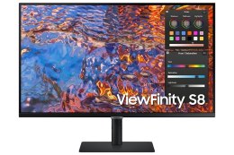 Monitor 32 cale ViewFinity S8 IPS 3840x2160 UHD 16:9 1xHDMI 1xUSB-C (90W) 1xDP 3xUSB 3.0 LAN (RJ45) 5ms HAS+PIVOT płaski 3 lata 