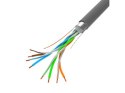 Kabel LAN FTP 100Mb/s 305m drut cca szary