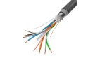 Kabel LAN FTP KAT-6 305M drut outdoor żelowany cu fluke, czarny