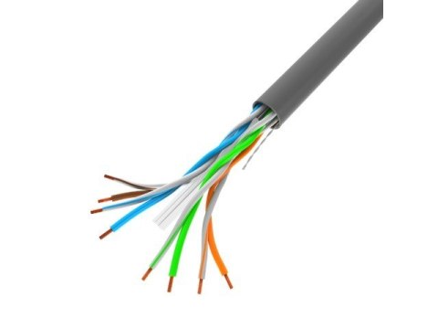 Kabel LAN UTP 1Gb/s 305m drut cca szary Kabel LAN UTP 1Gb/s 305m drut cca szary
