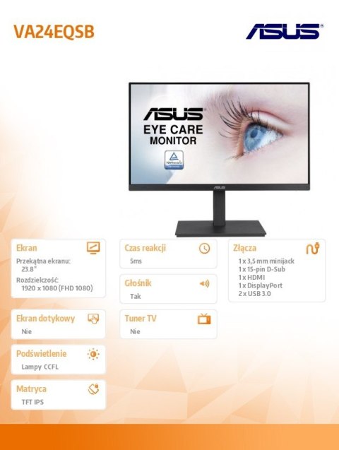 Monitor 23,8 cali VA24EQSB IPS HDMI DP VGA USB PIVOT Monitor 23,8 cali VA24EQSB IPS HDMI DP VGA USB PIVOT
