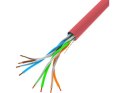 Kabel LAN UTP 100Mb/s 305m drut cca czerwony