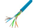 Kabel LAN UTP 100Mb/s 305m drut cca niebieski