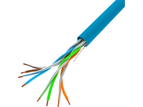 Kabel LAN UTP 100Mb/s 305m drut cca niebieski Kabel LAN UTP 100Mb/s 305m drut cca niebieski