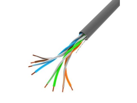 Kabel UTP Kat.5E CU 305 m drut szary Kabel UTP Kat.5E CU 305 m drut szary