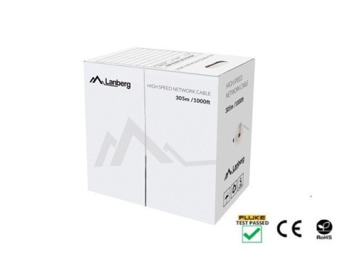 Kabel UTP Kat.6 CU 305m drut fluke LCU6-12CU-0305-S szary Kabel UTP Kat.6 CU 305m drut fluke LCU6-12CU-0305-S szary