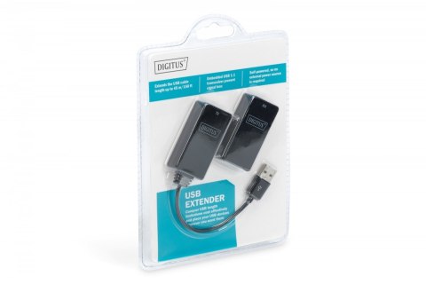 Przedłużacz/Extender USB 1.1 po skrętce Cat.5e/6 UTP/SFP do 45m, czarny, 20cm Przedłużacz/Extender USB 1.1 po skrętce Cat.5e/6 UTP/SFP do 45m, czarny, 20cm