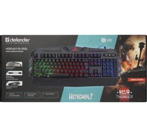 Klawiatura gamingowa Werewolf GK-120DL Membranowa Klawiatura gamingowa Werewolf GK-120DL Membranowa