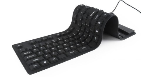Klawiatura silikonowa wodoodporna USB z funkcją OTG czarna Klawiatura silikonowa wodoodporna USB z funkcją OTG czarna