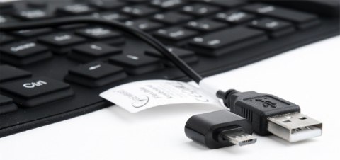 Klawiatura silikonowa wodoodporna USB z funkcją OTG czarna Klawiatura silikonowa wodoodporna USB z funkcją OTG czarna