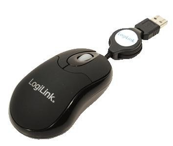 Mini myszka USB z rozwijanym kablem Mini myszka USB z rozwijanym kablem