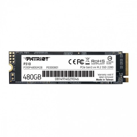 Dysk SSD P310 480GB M.2 2280 1700/1500 PCIe NVMe Gen3 x 4 Dysk SSD P310 480GB M.2 2280 1700/1500 PCIe NVMe Gen3 x 4