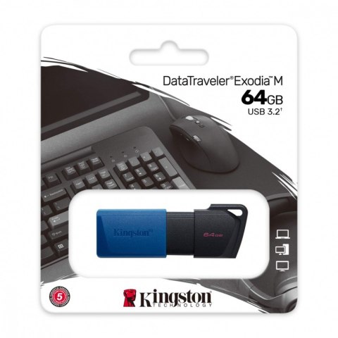 Pendrive Data Traveler Exodia M 64GB USB3.2 Gen1 Pendrive Data Traveler Exodia M 64GB USB3.2 Gen1