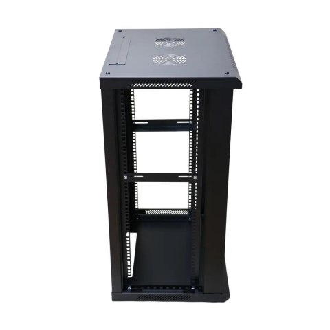 Szafa rack 18U 600x450mm czarna wisząca Szafa rack 18U 600x450mm czarna wisząca